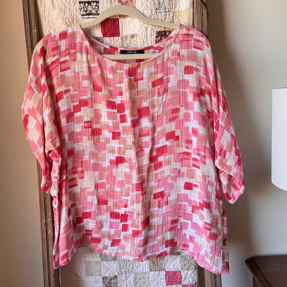 Charlie B Cotton Gauze Flowy Top